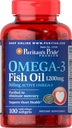 Puritan's Pride Omega-3 Fischöl 1200 mg (360 mg Active Omega-3) - 100 Softgels