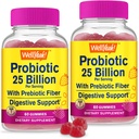 Eh bien oui (2 Pack 25 milliards de probiotiques + Prébiotiques pour les hommes et les femmes Gommies - Soutien digestif, Gut Health, Immune Support Gummy - Probiotiques pour la santé digestif avec 12 souches - 60 Gommies