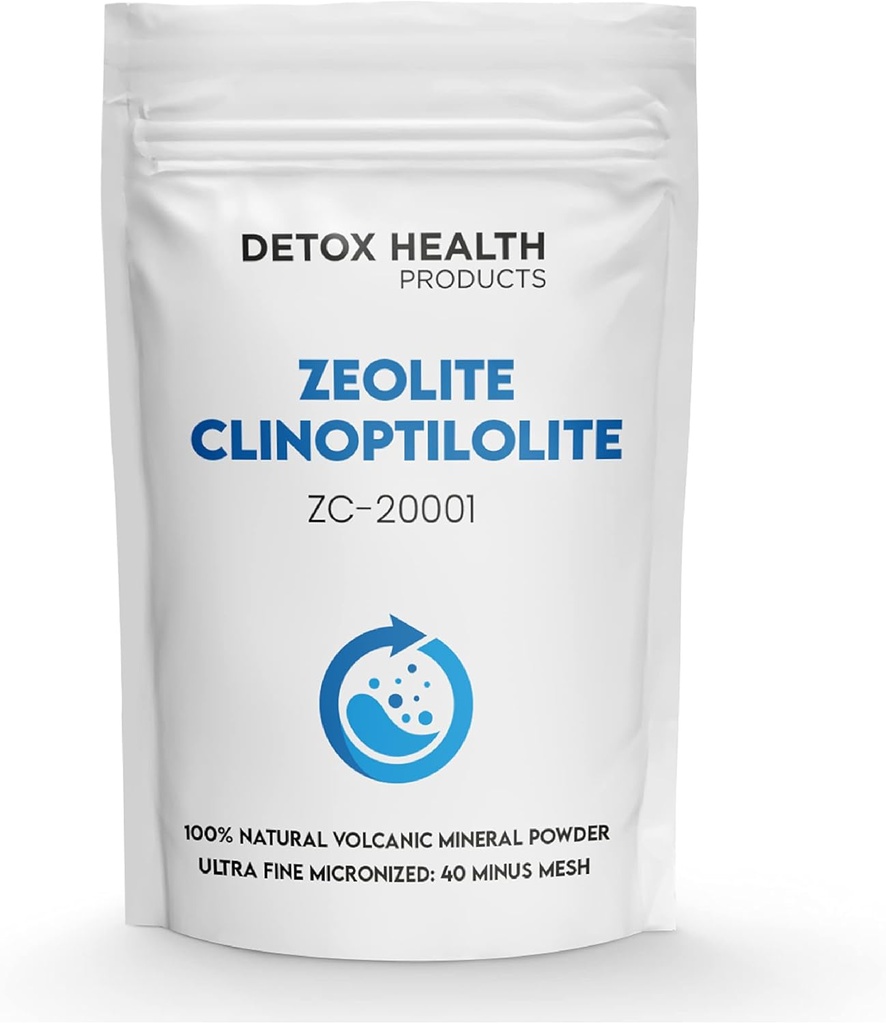 Zeolite Clinoptilolite Pulver |Ultra FINE Weniger-Than 2 μm | Clinoptilolite 95% | 3X Aktiviert | Natürlicher Mineraldust | Detox Health Products | 8 oz