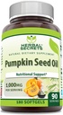 Herbal Secrets Kürbis Seed Oil 1000 Mg Supplement | 180 Softgels | Non-GMO | Gluten Free | Made in USA