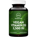MRM Nuturition Vegan Vitamin D3 2.500 IU | Knochen + Immungesundheit | Hergestellt aus Flechten | Unterstützt Kalziumabsorption | Vegan + Vegetarisch Freundlich | 60 Servietten