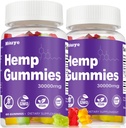 2-Pack Hanfgummis extra Stärke - 30.000mg hohe Potenz - Reich an Omega 3-6-9 &amp; Infused mit Hanföl - 3rd-Party getestet - Made in USA