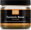 Gaia Herbs Turmeric Boost Restore - Kurkuma-Getränk-Mix Unterstützung einer gesünden Antwort auf Schwellung bei Erwachsenen - mit Kurkuma, Schwarzer Pfeffer, Heiliger Basilikum & Ginger - 4.3 Unzen (21-Day Supply)