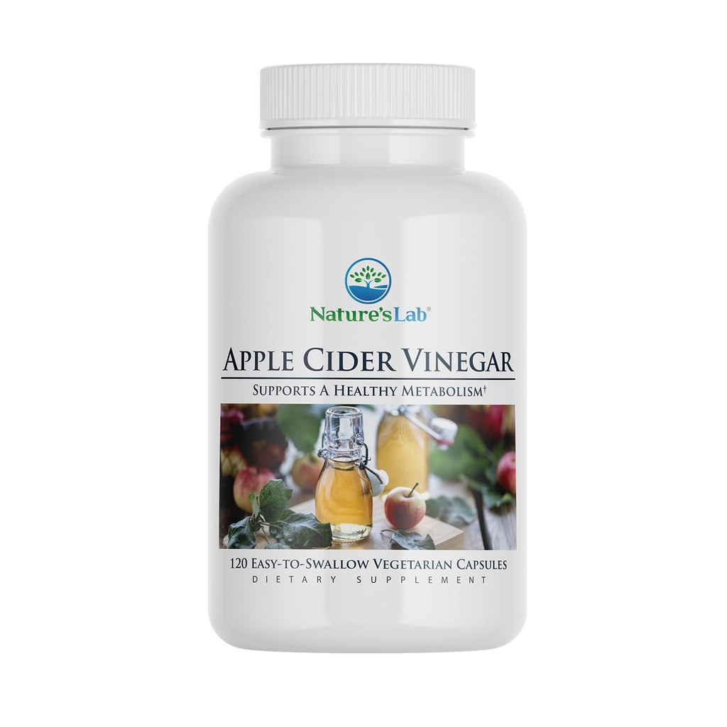 Nature's Lab Apple Cider Essig 1200mg mit Chrom - 120 Kapseln (60 Tage Versorgung)
