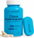 LongLifeNutri Cissus Quadrangularis 1200mg - 180 Vegetarische Kapseln, Stammextrakt für Gelenkkomfort, Knochenfestigkeit & Aktive Mobilität, Hochpotenzformel, 3-Monats-Versorgung, GMP zertifiziert, Made in USA