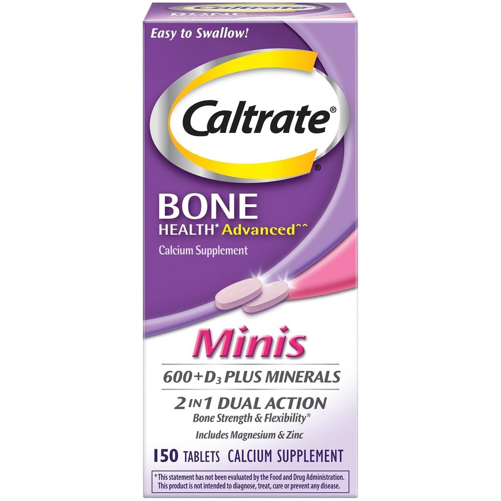 Caltrate Minis Calcium et vitamine D3 Comprimés 150 CT (PACK OF 2)