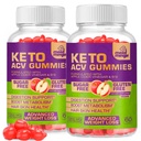 Keto ACV Gummie Gluten & Sugar-Free Apple Cider Essiggummis für Fortgeschrittene Gewichtsverlust - Rapid Fat Burner Diät Supplement für Damen - 60 Gummies (1000MG) (2-Pack)