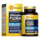 Renouveler la vie des hommes Soins Probiotiques Capsules, soutient les hommes Digestion, Colon, Immune et santé respiratoire, L. Rhamnosus GG, laiterie, soja et sans gluten, 90 Million CFU, 30 Compte