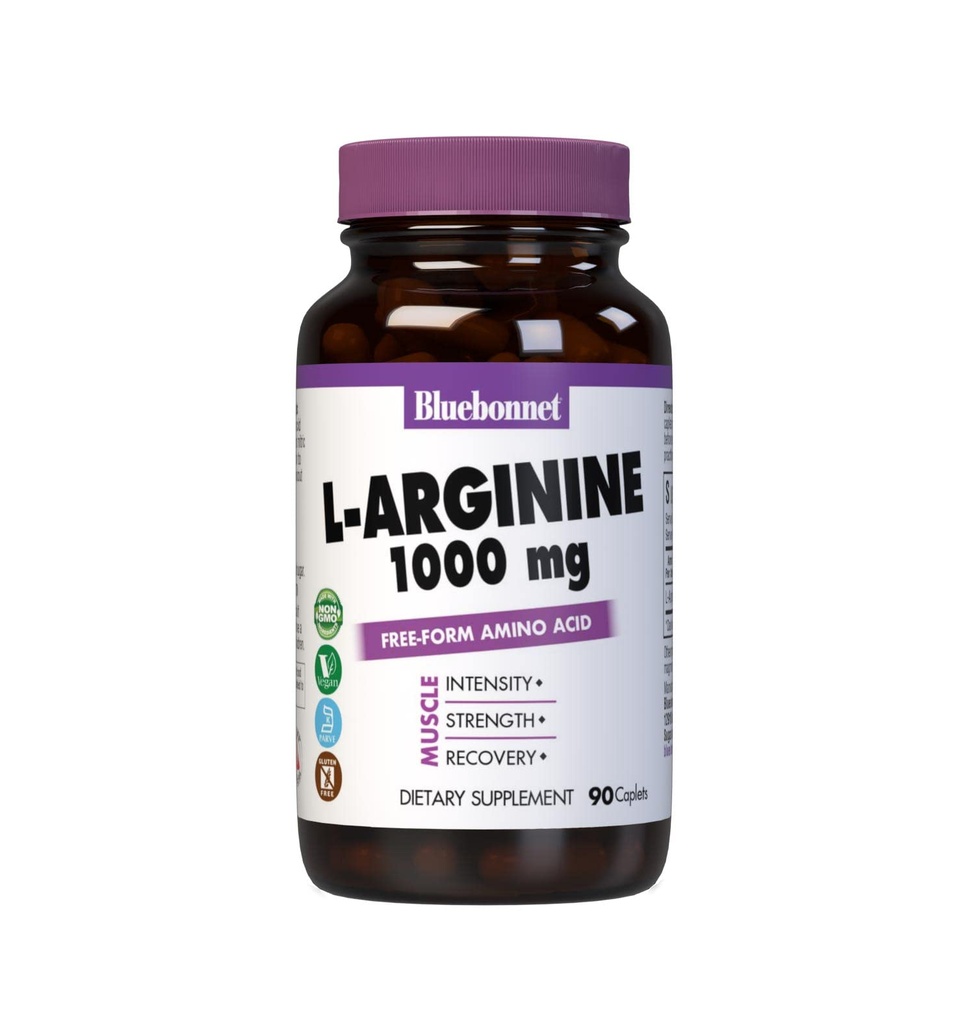 Bluebonnet L-Arginin 1000 mg Kapseln, 90 Zähler