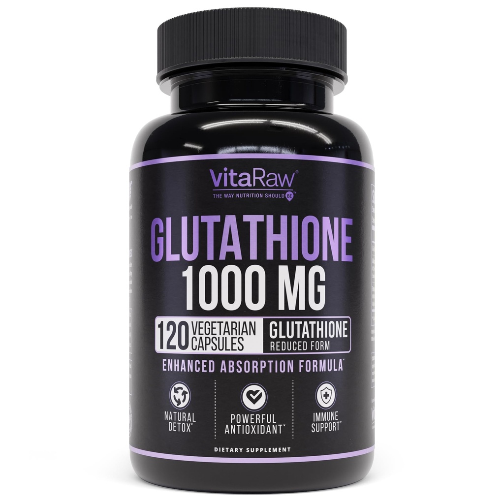 1000mg Glutathion für Immununterstützung - 100mg Absorptionskomplex - Reduzierte Liposomale Glutathion-Ergänzung mit Alpha Lipoic Acid - Gehirn Booster, Glowing Skin, Leberunterstützung