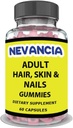Erwachsenes Haar, Haut & Nails Gummies - Biotin 5000 mcg - für schnelleres & gesünderes Haarwachstum, härtere Nägel, gesündere Haut – für Damen und Herren - Extra Strength, 60 Vegan Gummies