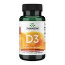 Swanson Vitamin D-3 5000 IU Knochengesundheit Immununterstützung Gesunde Muskelfunktion D3 Supplement (Cholecalciferol) 125 mcg 250 Softgels Count