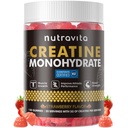 Nutravita NSF Certified Creatine Gummy - Creatine Monohydrate Gummi für Männer & Frauen-5g Creatine Monohydrate per Servieren - Sugar Free, Vegan, Erdbeeren Flavor, 120 Count