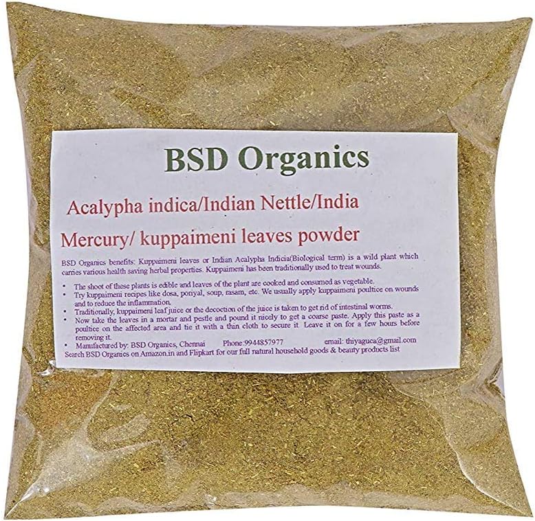 Blätter Pulver von Acalypha Indica/Indian Nettle/Indian Mercury/Indian Copperleaf/kuppaimeni (200 Gramm / 7 Unze)