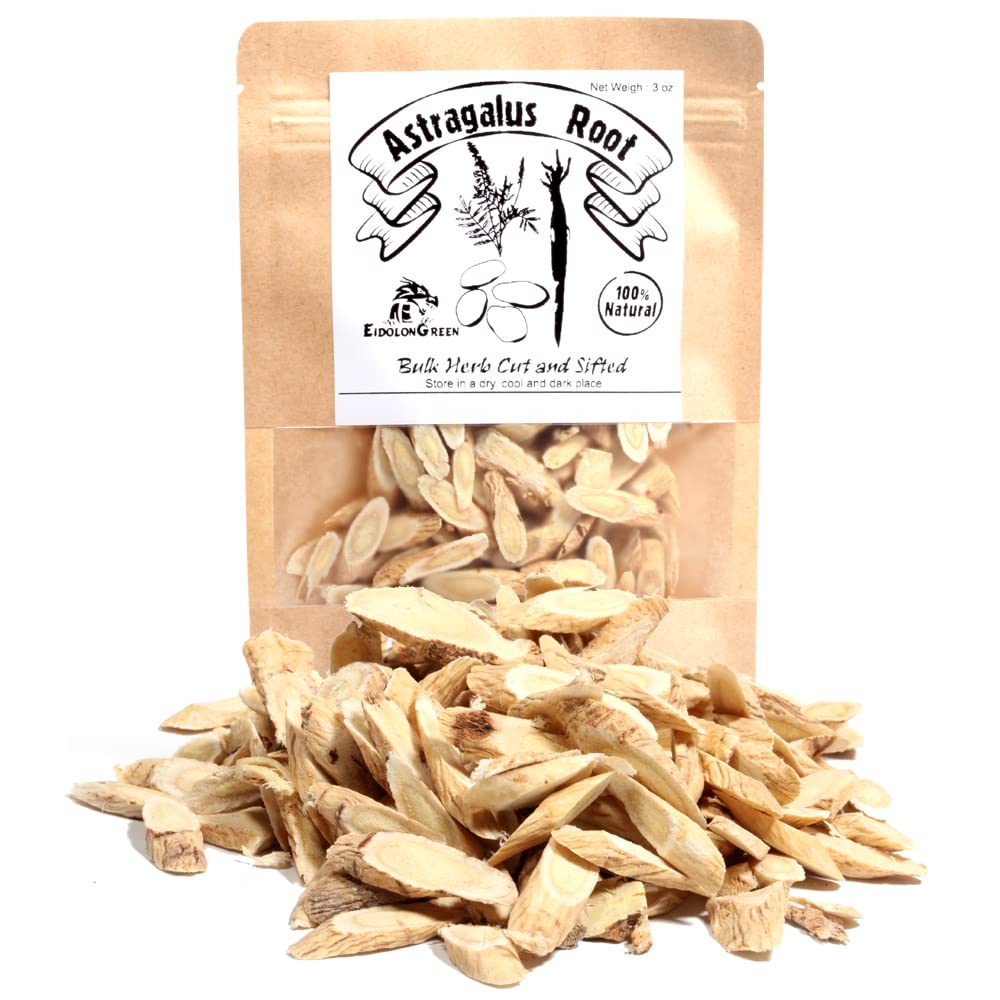 Astragalus Root (Milkvetch/Huangqi/正/Blatt芪/d) Astragalus Root Sliced Raw, Dried Bulk Herbs 3Oz (88g)