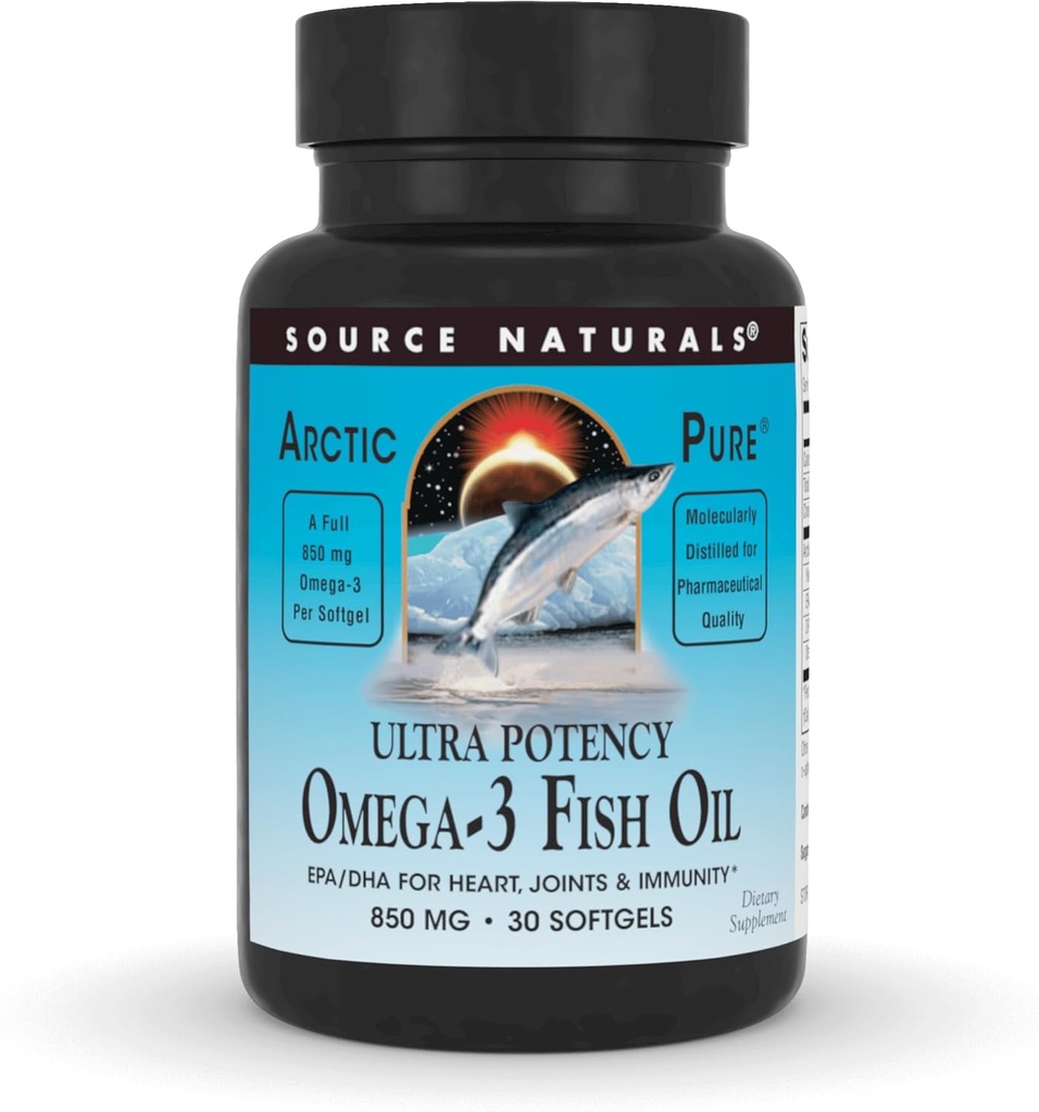 Source Naturelles ArcticPure Ultra Potency 850 mg Oméga-3 Huile de poisson - 30 Softgels