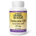 Facteurs naturels Coenzyme Q10 - Supplément de soutien aux antioxydants soutient la production d'énergie cellulaire - Meilleures aides à l'absorption Fonction cardiaque saine - 50 mg, 60 Softgels (60 portions)