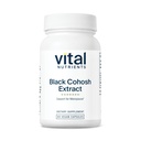Nutriments vitaux Black Cohosh Extract 250mg de supplément végétalien pour les femmes de ménopause, d'équilibre hormonal et de soutien des SPM*