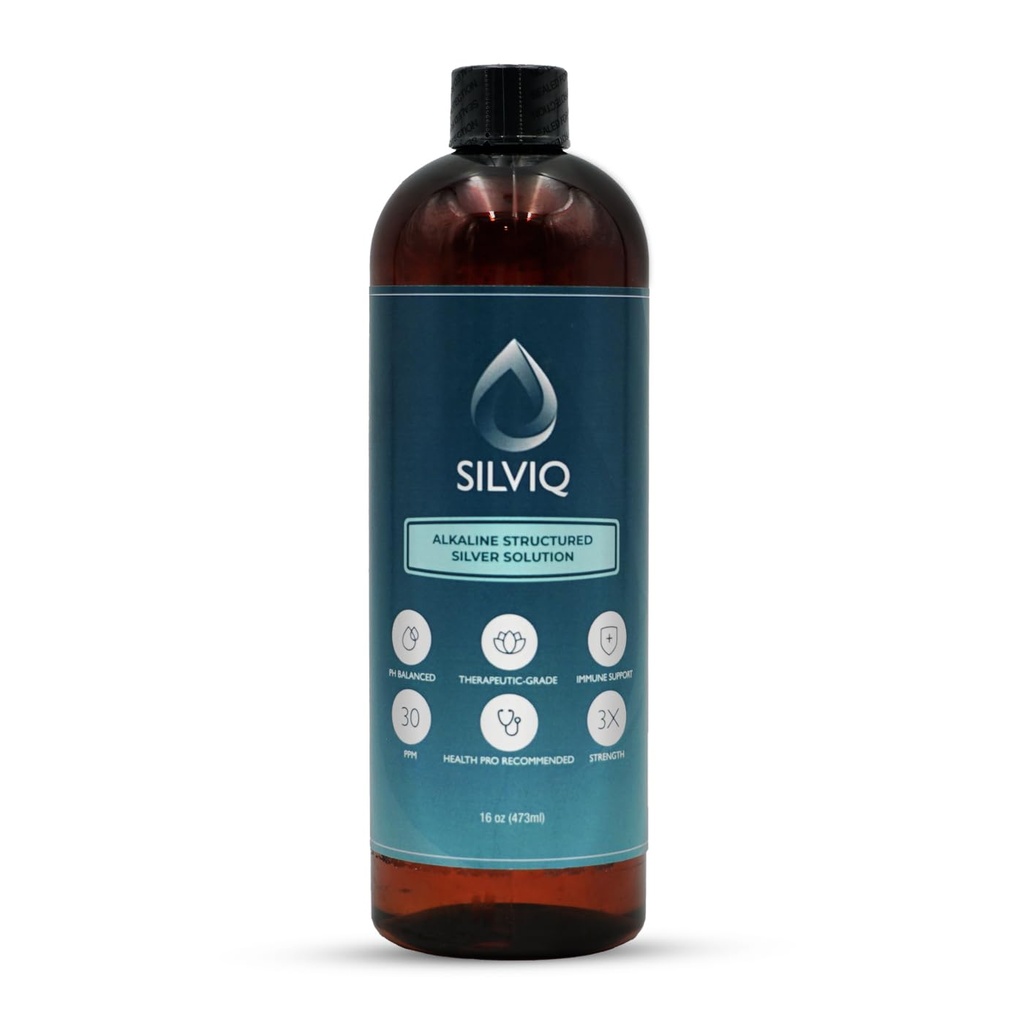 Strukturiertes Silber Wasser 30PPM - ph Balanced Alkaline Struktur Silber Flüssige Lösung Mineralische Ergänzung für natürliche Immununterstützung - Enhanced Wellness & Gut Health - 16 Oz (437ml)