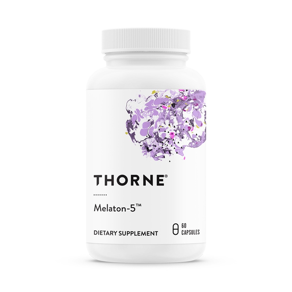 THORNE - Melaton-5-5 mg Melatonin-Ergänzung - Unterstützt normale Circadian Rhythms, Restful Sleep & Relaxation* - Third-Party Certified - Gluten, Dairy & Soy-Free - 60 Kapseln