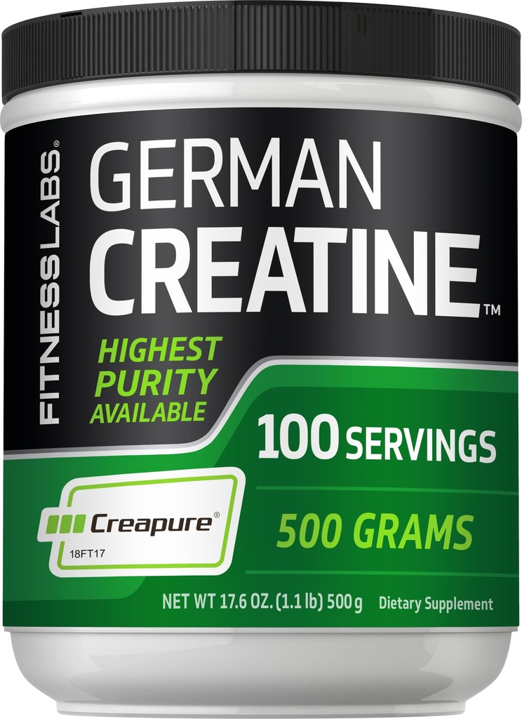 Fitness Labs Allemande Creatine Monohydrate Poudre de 500 grammes Supplément de Fitness Créapure pour hommes et femmes