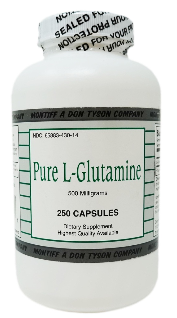 Glutamine pure L 500 mg 250 capsules