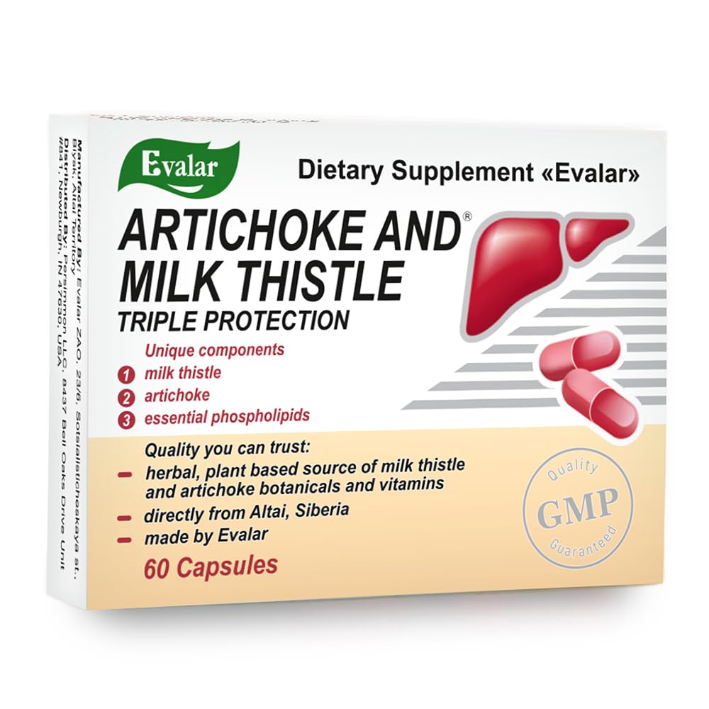 Herbes d'artichaut de chardon d'Évalar Sibérie 60 Tabs