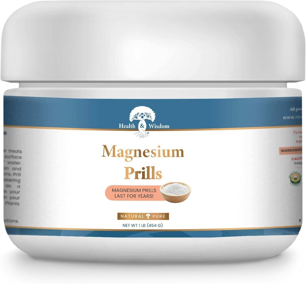 Gesundheit und Weisheit Magnesium Prills - Strukturierte Wasser-Geräte, Magnesium-Wäsche-Perlen, Topical Magnesium, Precious Mineral, Magnesium Water, Deionized Water, Magnesium Soak - 16 Unzen