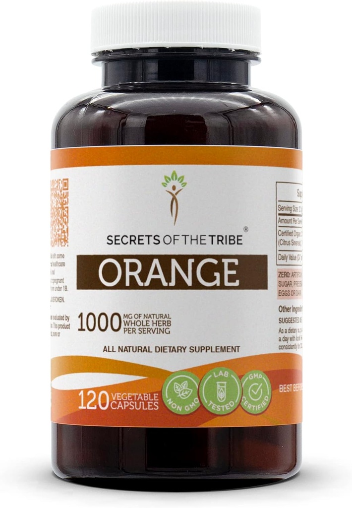 Geheimnisse der Tribe Orange 120 Kapseln, 1000 mg, Orange (Citrus Sinensis) Getrockneter Peel (120 Kapseln)