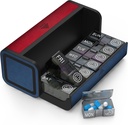 Pill Organizer 2 Mal pro Tag, Am Pm zweimal täglich Pille Fall, Detachable große Reise Pille Box 7 Tage, Wöchentliche Pille Behälter für Vitamin Medizin Ergänzung Fischöl (Rot und Blau)