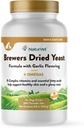 NaturVet Brewers Getrocknete Hefetier-Ergänzung mit Knoblauch Flavoring – Inklusive B-Komplexe Vitamine, Omega-3, 6, & 9 Fettsäuren – Hilft Glossy Coat, gesunde Haut für Hunde, Katzen 500 Ct.