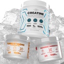 Fadogia Agrestis+ Performance Creatine Monohydrat Pulver Supplement + Turkesterone & Tongkat Ali Gluten Free, Non-GMO, Vegan (60 Kapseln)