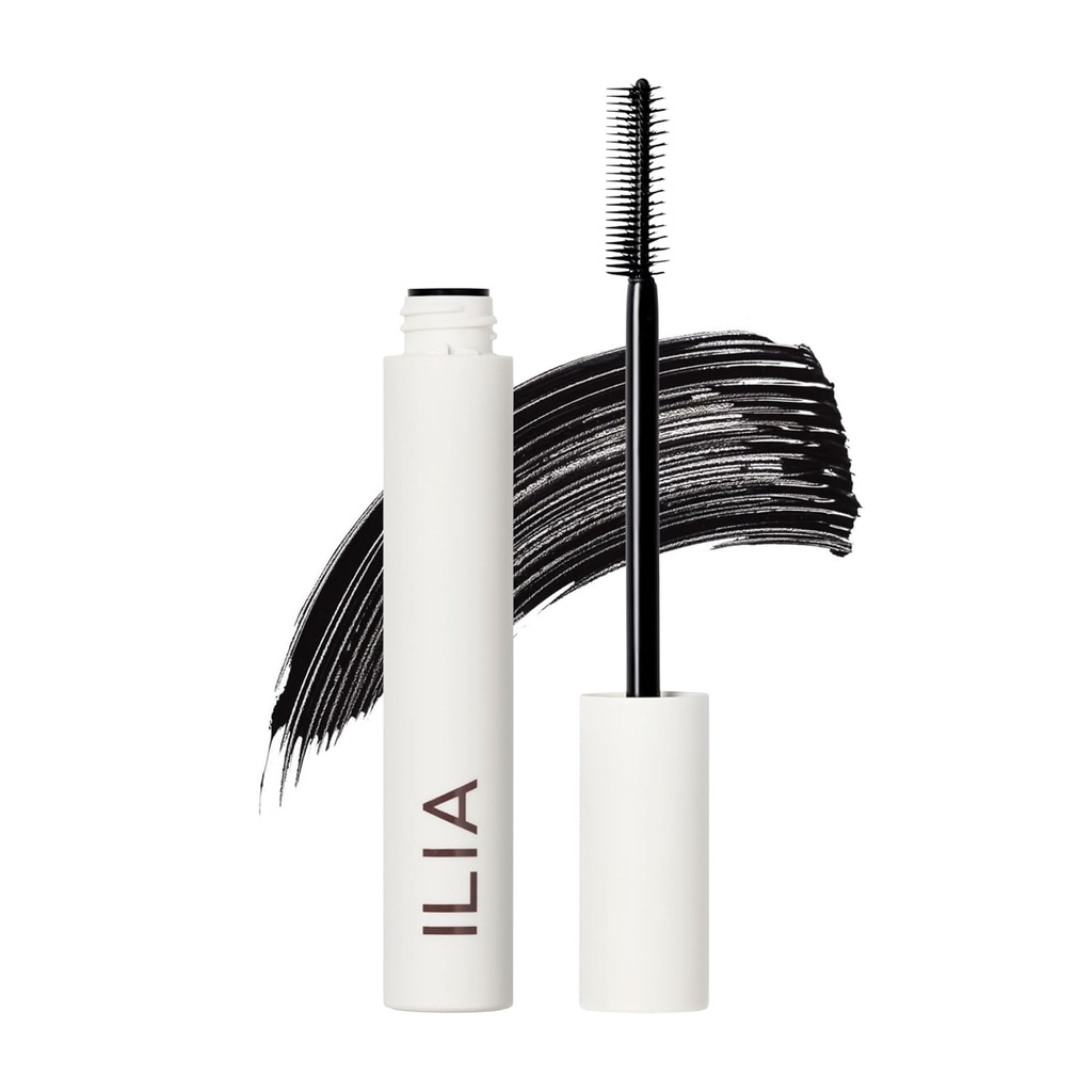ILIA - Limitless Lash Mascara | Leicht, reizend, | Flake + Smudge-Resistant | Non-Toxic, Cruelty-Free, Ophthalmologist-Tested, Safe For Sensitive Eyes (Soft Black)