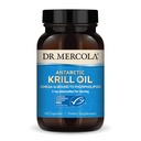 Dr Mercola Antarctic Krill Oil - 1 000 mg - Supplément Oméga-3 avec EPA et DHA - Soutient la santé cérébrale, cardiaque, articulaire et immunitaire - Sans OGM, sans gluten et sans soja - 60 capsules (30 portions)