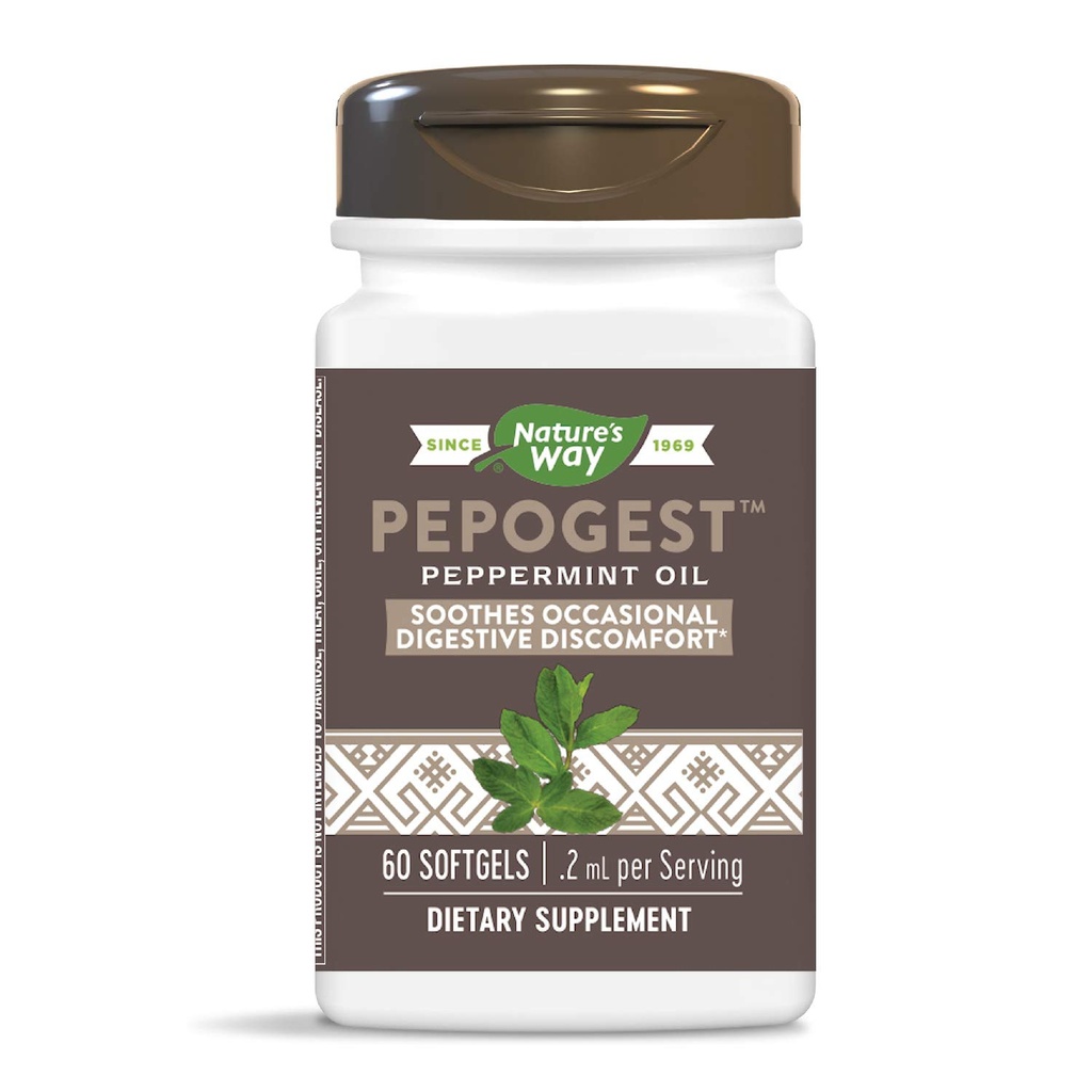 Nature's Way Pepogest Enteric-Coated Pfefferminzöl, Gastrointestinal Comfort, 60 Count (Pack von 2)