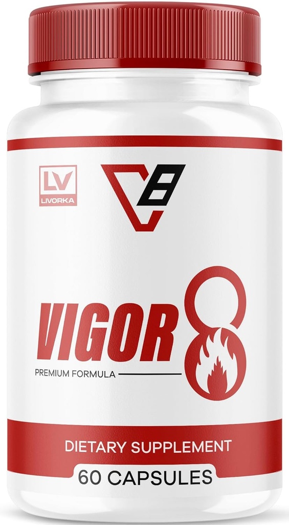 LIVORKA Vigor 8 für Herren, Premium-Formel, männliche Beilage, 60 Kapseln für 1 Monat