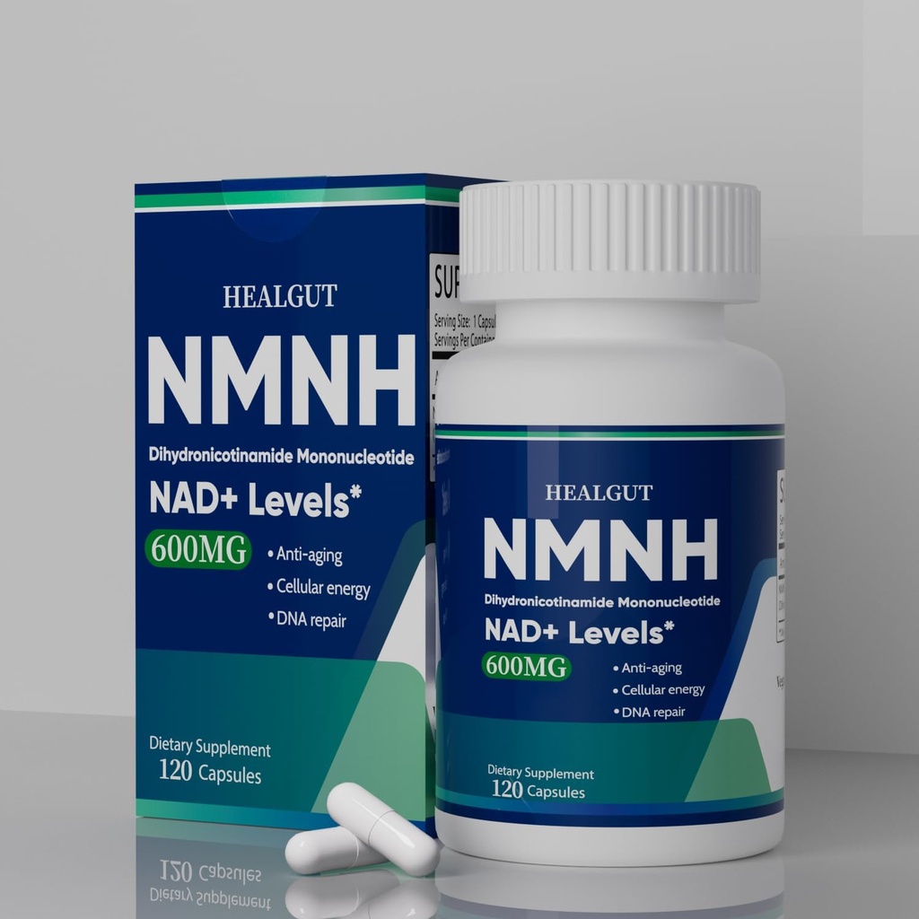 NMNH Kapseln: 120 Zähler, 600mg NMNH Ergänzung für NAD+ Optimierung
