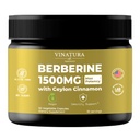 VINATURA Berberine 1500mg - Berberine Ergänzung mit Ceylon Cinnamon, Max Potency Berberine HCL - 90 Kapseln