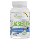 Bio Flaxseed Oil Softgels - 1000mg Premium, Virgin Cold Pressed from Flax Seeds - Hair Skin & Nails Support - Omega 3-6-9 Supplement - 100 Count - Mehr als 3 Monate Versorgung!