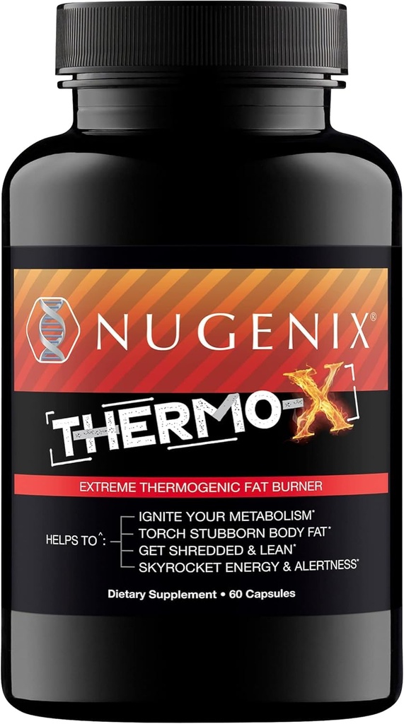 Nugenix Thermo-X: Supplément Thermogénique Fat Burner pour les hommes, Accélérateur Métabolique Extreme, Compte 60