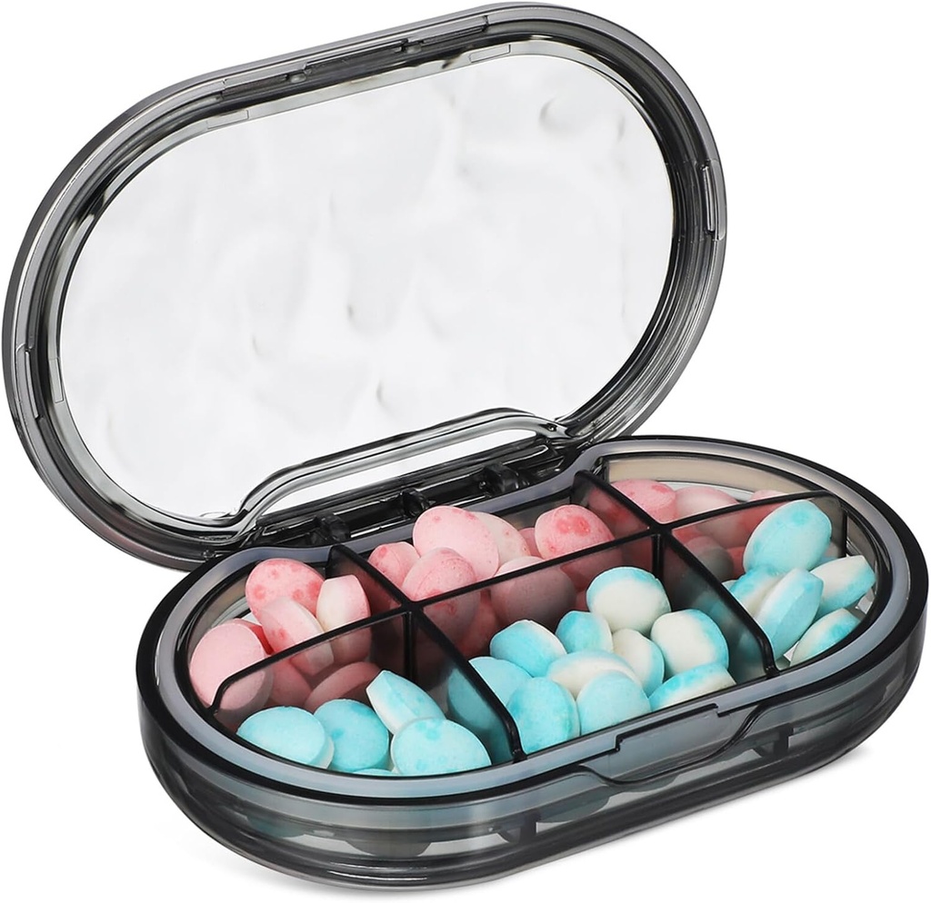 Portable Medicine Case Compact Pill Organizer mit mehreren Komponenten für Reise Leicht Design Sealed Protection Stylish Water Ripple Aussehen für täglichen Gebrauch und Schmuck Lagerung