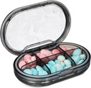Portable Medicine Case Compact Pill Organizer mit mehreren Komponenten für Reise Leicht Design Sealed Protection Stylish Water Ripple Aussehen für täglichen Gebrauch und Schmuck Lagerung