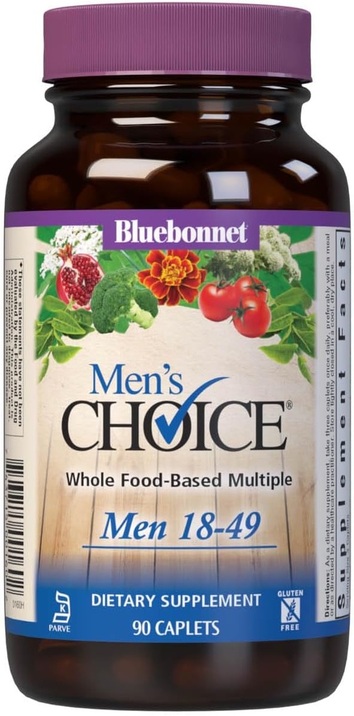 Bluebonnet Nutrition Men's Choice Whole Food-Based Multiple für Männer 18-49, 90 Count