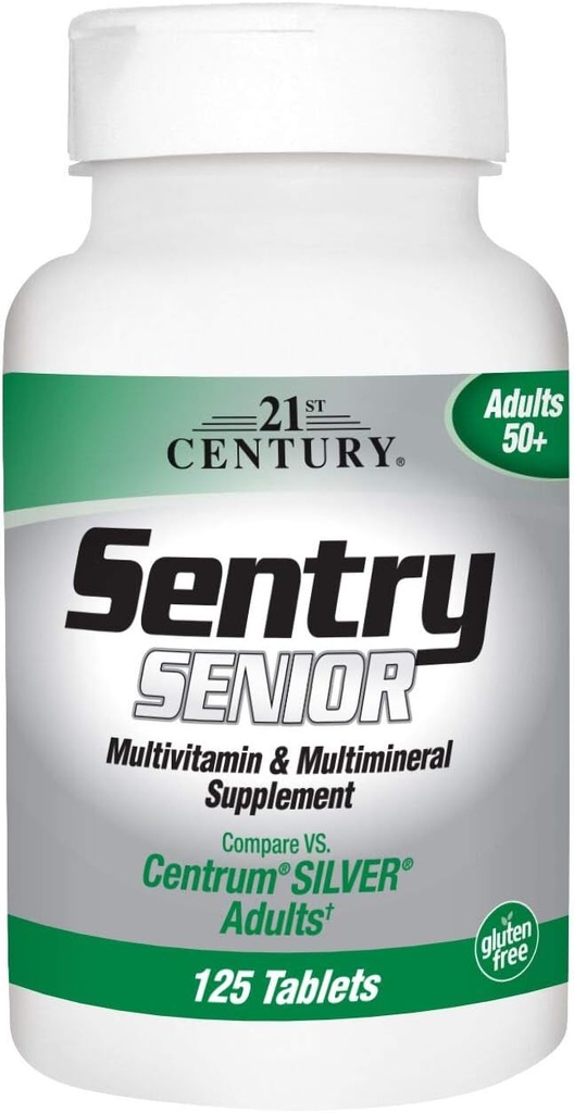 21ème siècle Sentry Senior 50+ Comprimés 100 Ct (2 Pack)