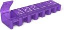 EZY DOSE Soft Touch Weekly (7 jours) Cas de pilule, planificateur de médicaments, boîte d'organisateur de vitamines, planificateur quotidien, compartiments XL, pratique et facile à utiliser, lys étiquetés, couleur mai Varier, sans BPA