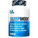 Evluution Nutrition Compléments de sommeil complexes à base de plantes pour adultes Soutien doux pour le sommeil Pilules mélatonines adultes avec baume de citron L-Tryptophane valérian et plus - Capsules calmes reposantes - 30 portions