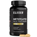 Eliixr Methylierte Multivitamin-Ergänzung für Männer und Frauen, mit 1500mcg Active Folate und 500mcg Active B12 in jeder Kapsel. 60 Kapseln, 60-Tage-Versorgung, Bügeleisen frei, Made in USA