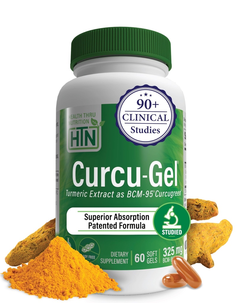 Santé Thru Nutrition Curcu-Gel Curcumin complexe de curcumine curcuma BCM-95 Softgels, 325mg (paquet de 60)