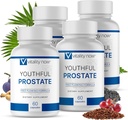 Youthful Prostate -Saw Palmetto für Männer, steigert Energie mit Panax Ginseng, Antioxidant-Schutz, Vitamin E & Lycopen, fördert Vitalität und Wohlbefinden - Prostata-Ergänzung (Pack von 4)